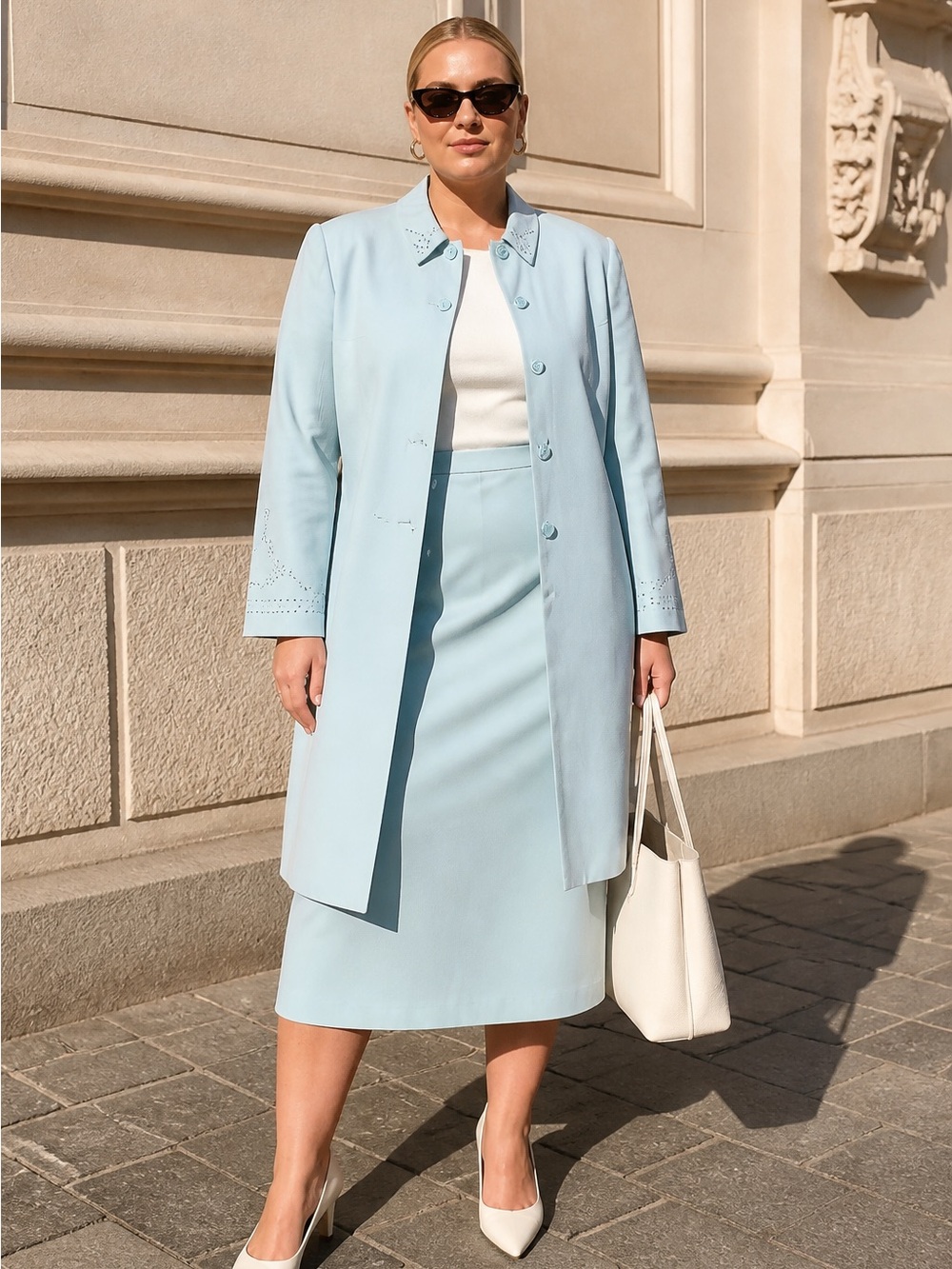Elegant Light Blue Two Pieces Lorina La Zinni